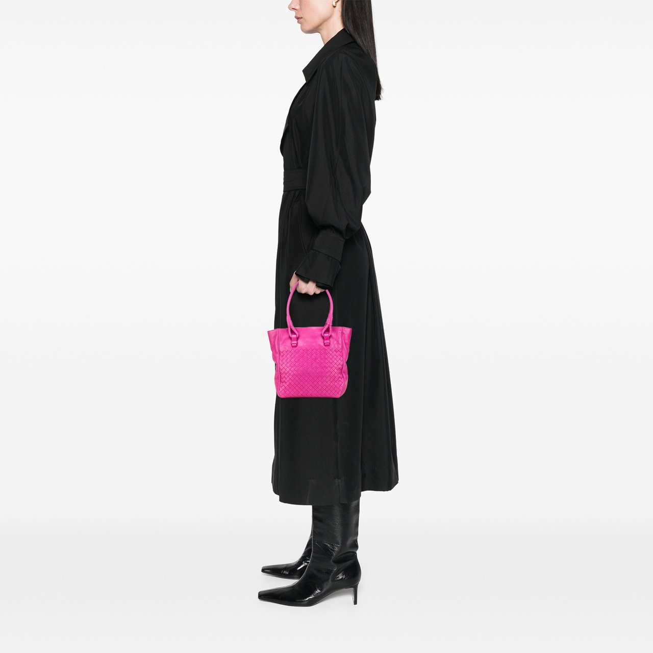 Bottega Veneta Nappa Intrecciato Tote Roze