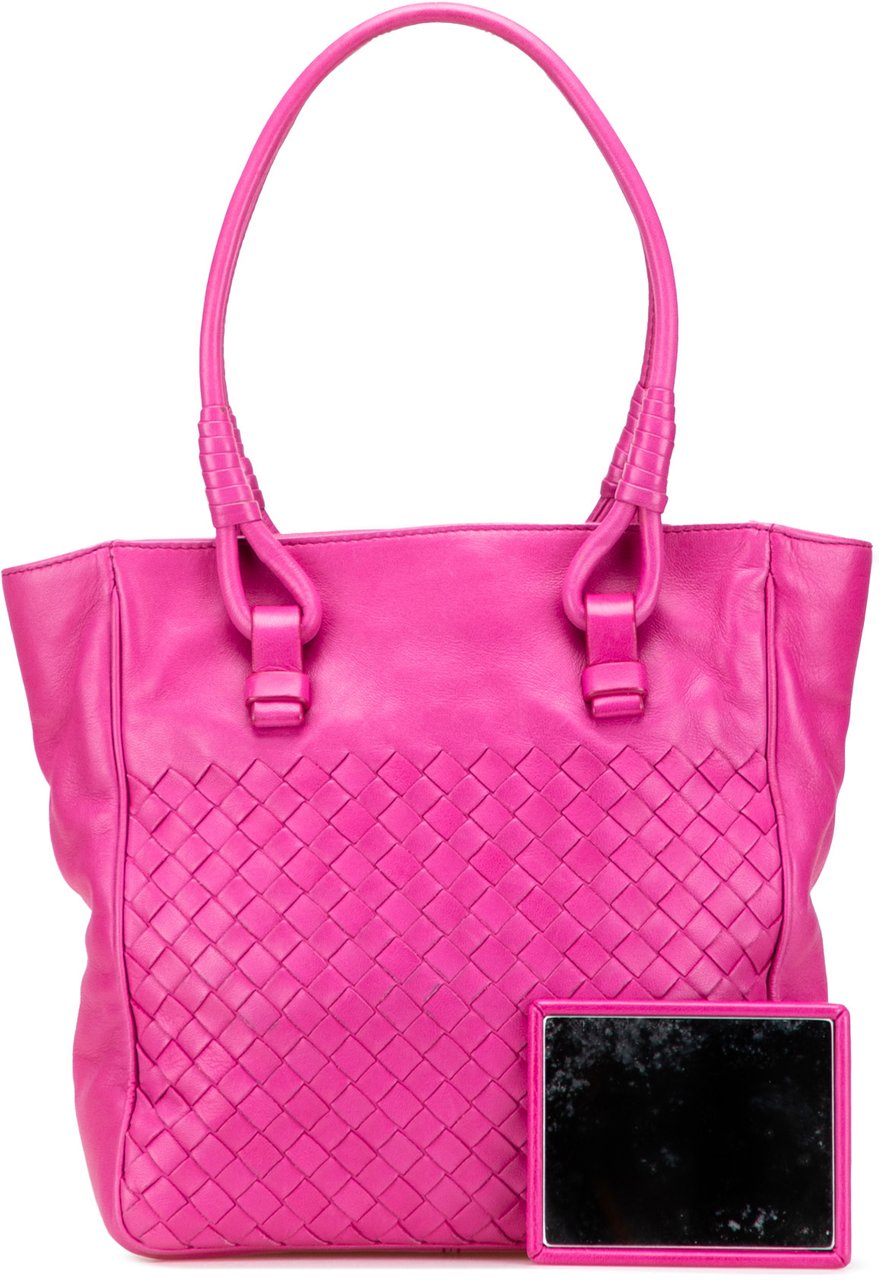 Bottega Veneta Nappa Intrecciato Tote Roze