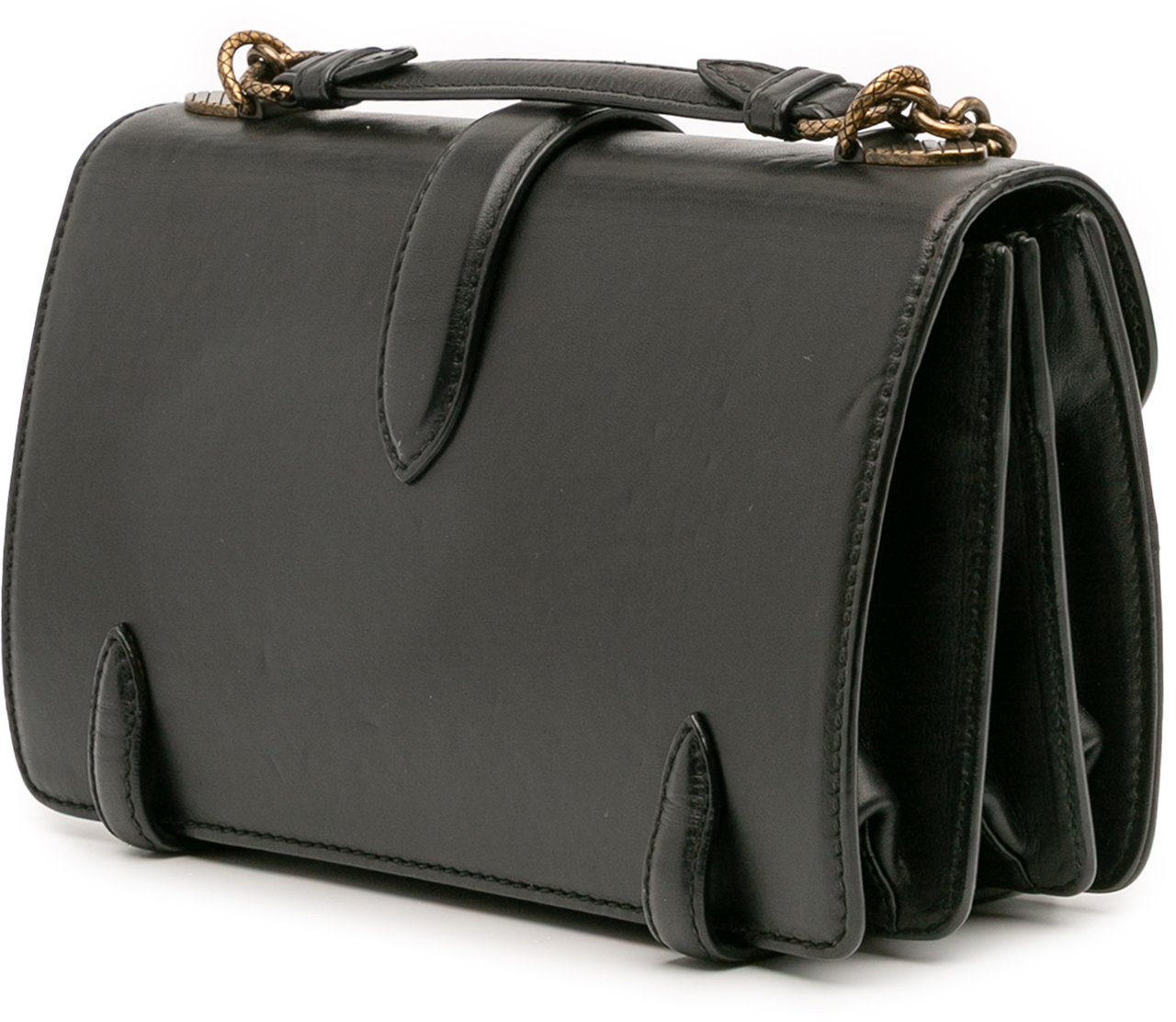 Bottega Veneta Calfskin and Leopard Print Pony Hair City Knot Shoulder Bag Zwart