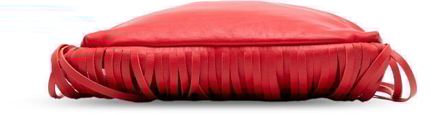 Bottega Veneta Nappa The Fringe Pouch Rood