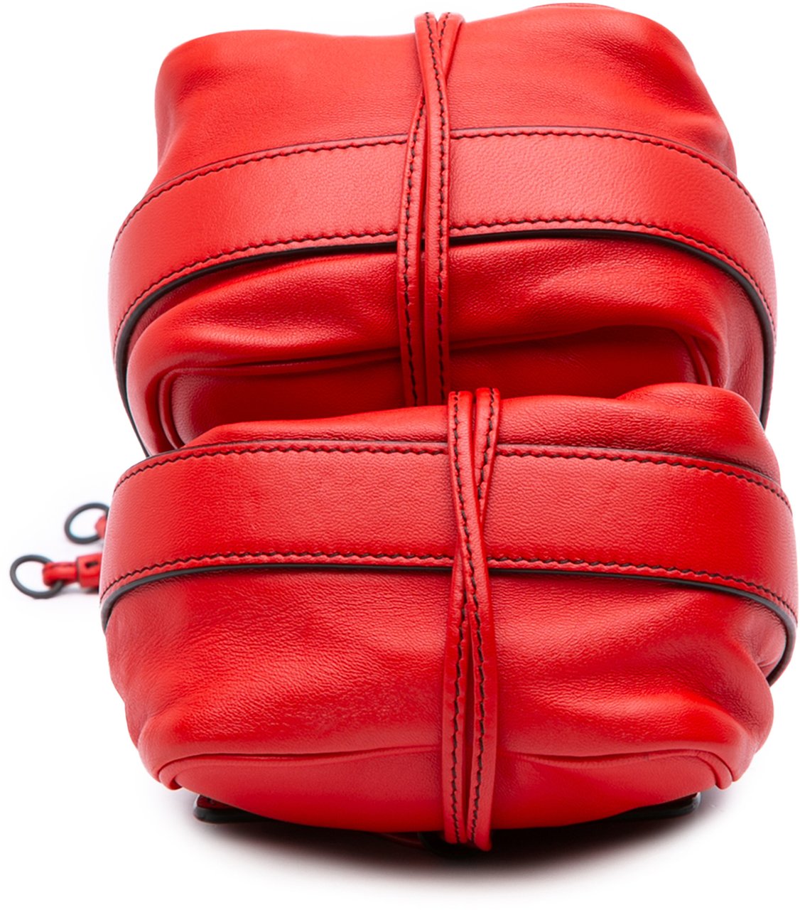 Bottega Veneta Nappa Intrecciato Double Sided Flap Crossbody Rood