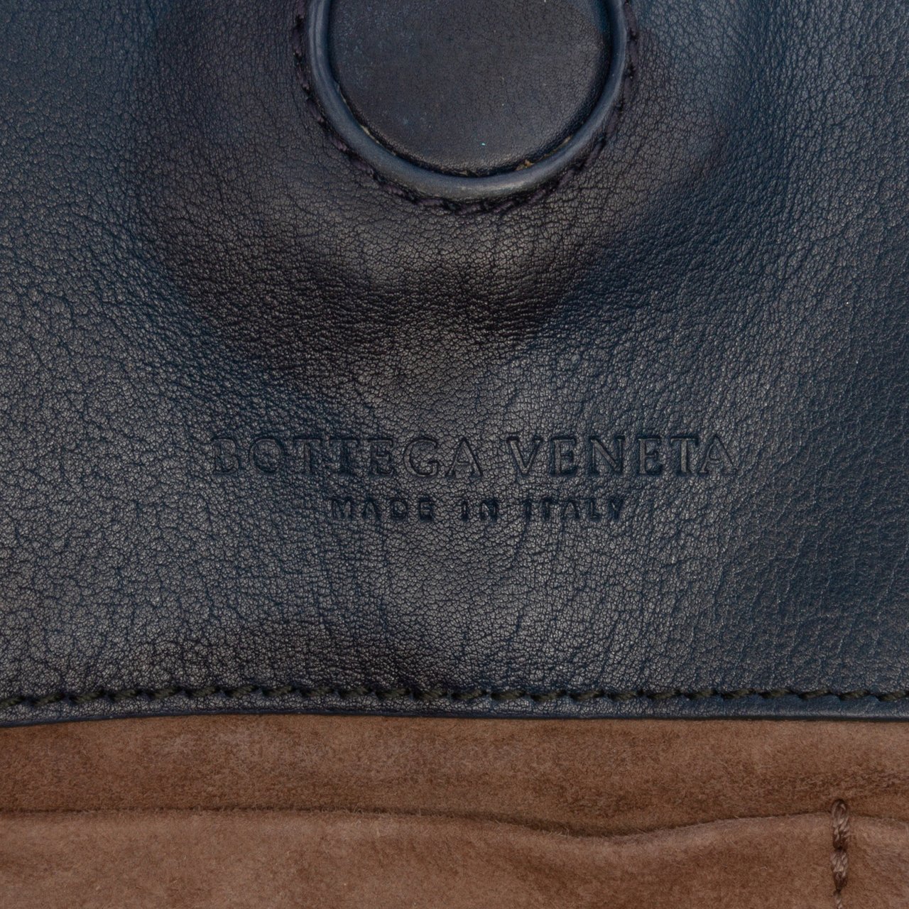 Bottega Veneta Intrecciato Trimmed Nappa Crossbody Blauw
