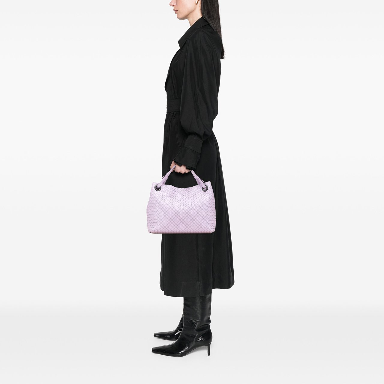 Bottega Veneta Medium Nappa Intrecciato Bella Tote Paars