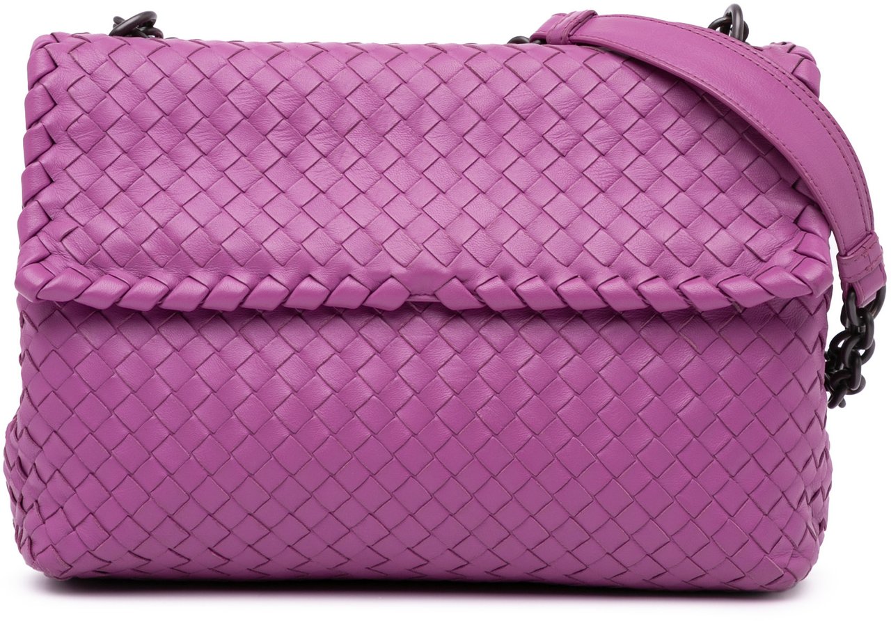 Bottega Veneta Medium Nappa Intrecciato Olimpia Shoulder Bag Paars