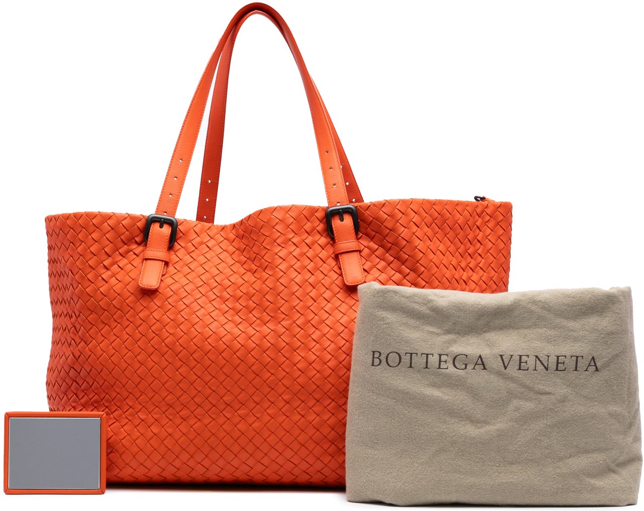 Bottega Veneta Large Nappa Intrecciato Cesta Tote Oranje