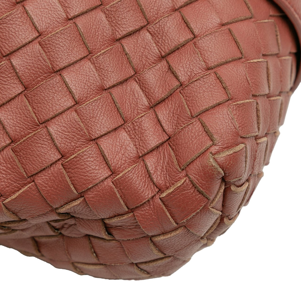 Bottega Veneta Nappa Intrecciato Flap Satchel Rood