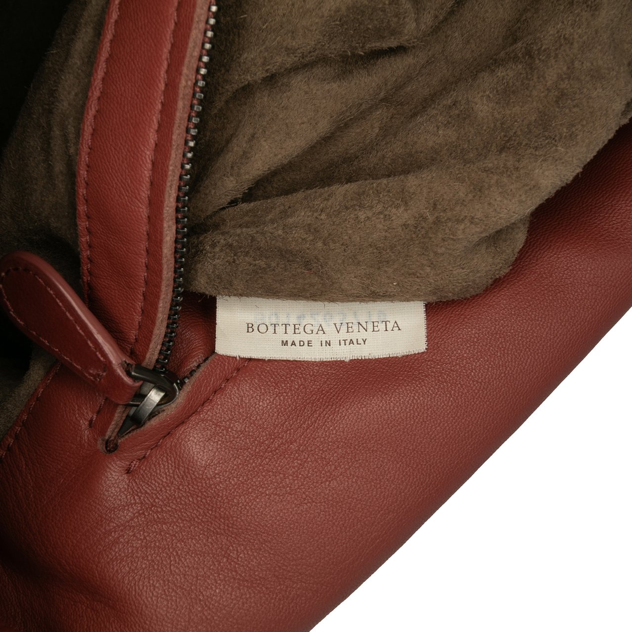 Bottega Veneta Nappa Intrecciato Flap Satchel Rood