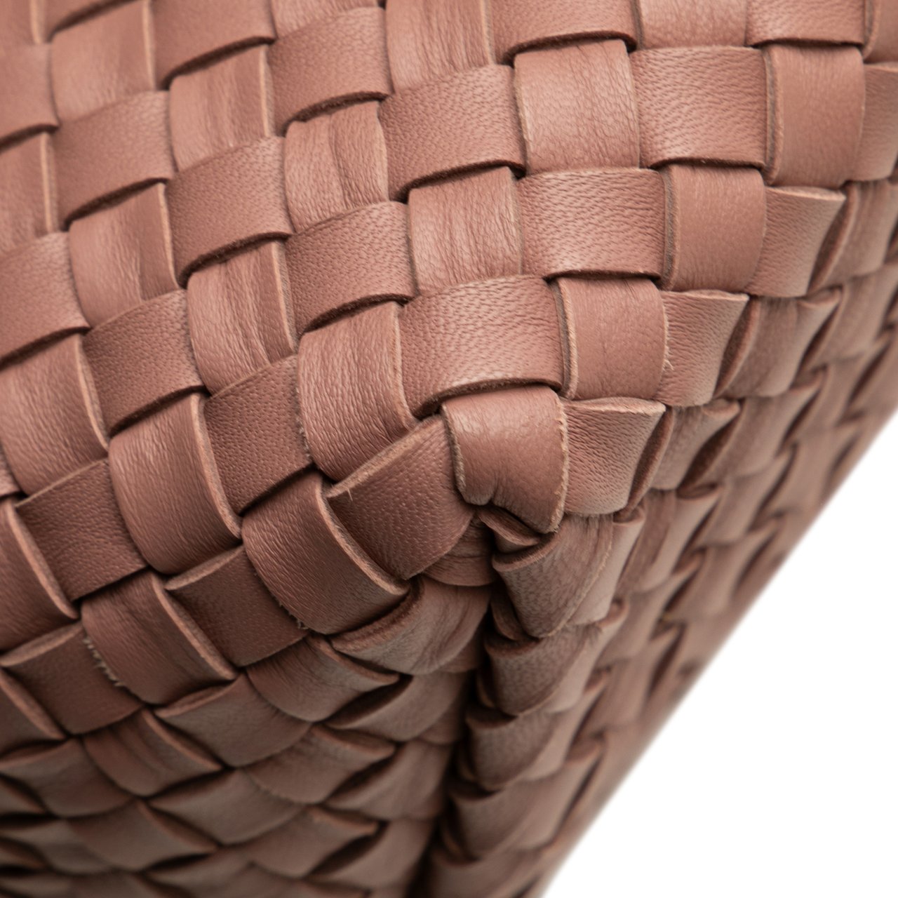 Bottega Veneta Medium Lambskin Intreccio Cabat Tote Roze