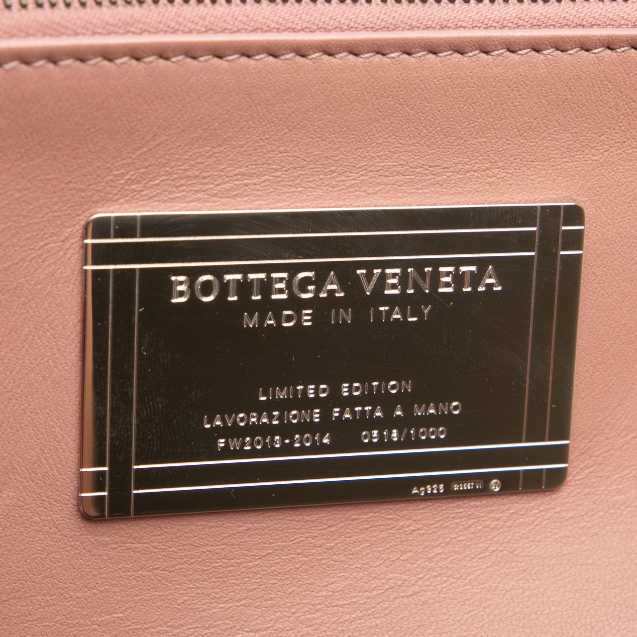 Bottega Veneta Medium Lambskin Intreccio Cabat Tote Roze