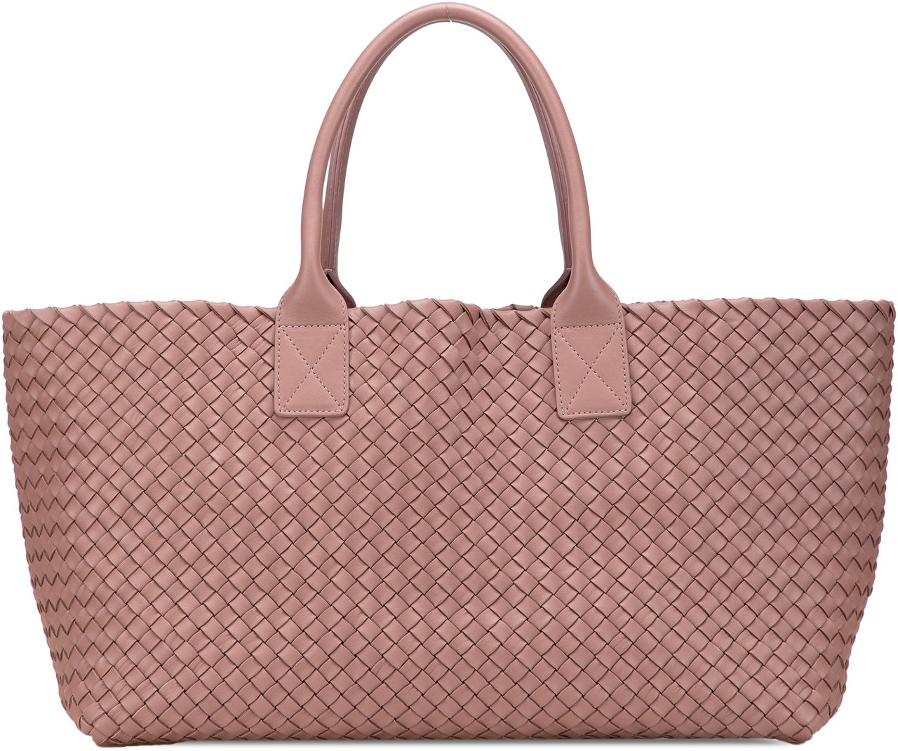 Bottega Veneta Medium Lambskin Intreccio Cabat Tote Roze