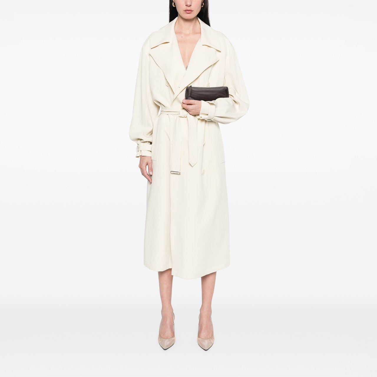 Bottega Veneta Intrecciato Trimmed Nappa Zipped Pouch Bruin