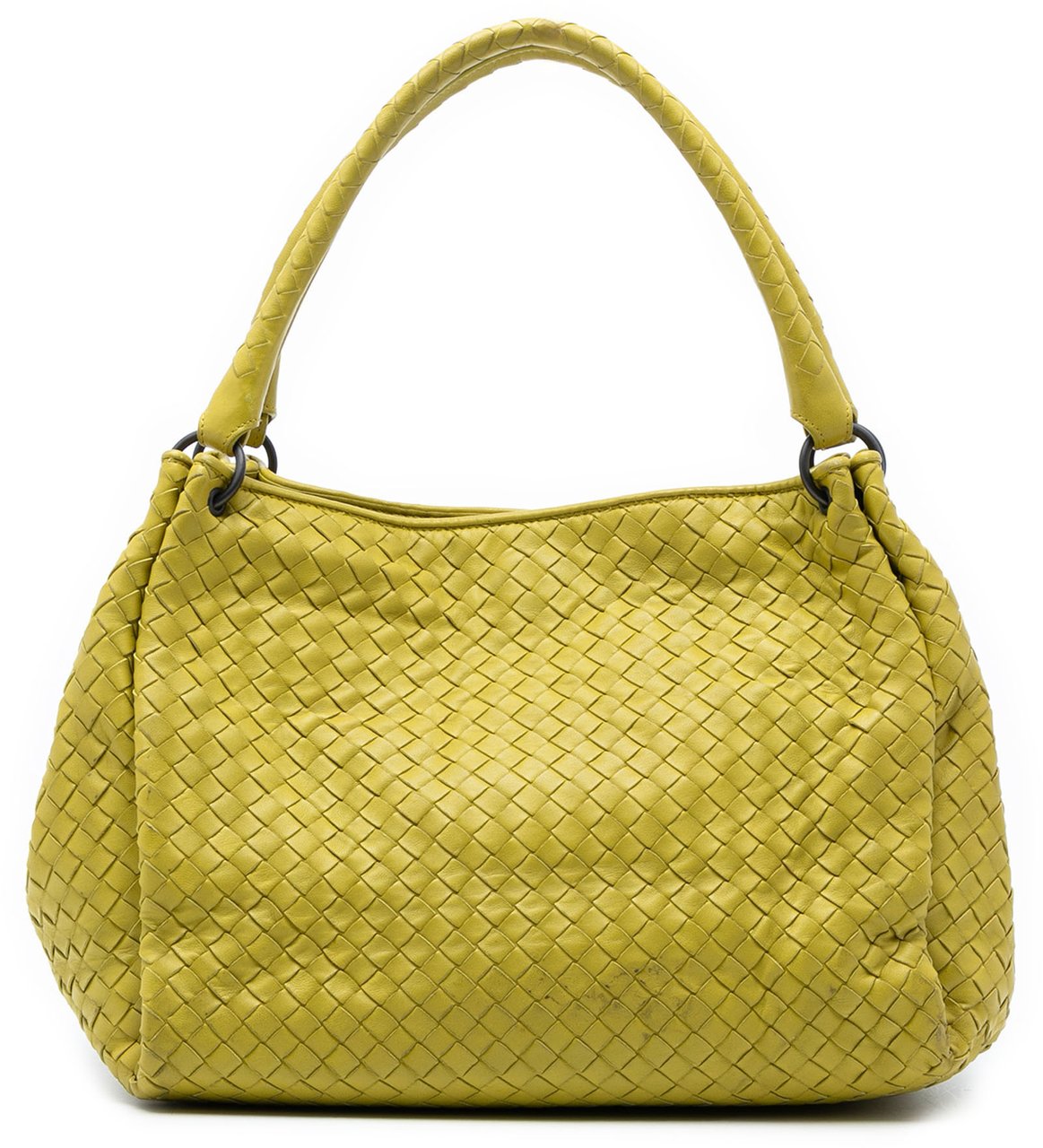 Bottega Veneta Nappa Intrecciato Parachute Tote Geel