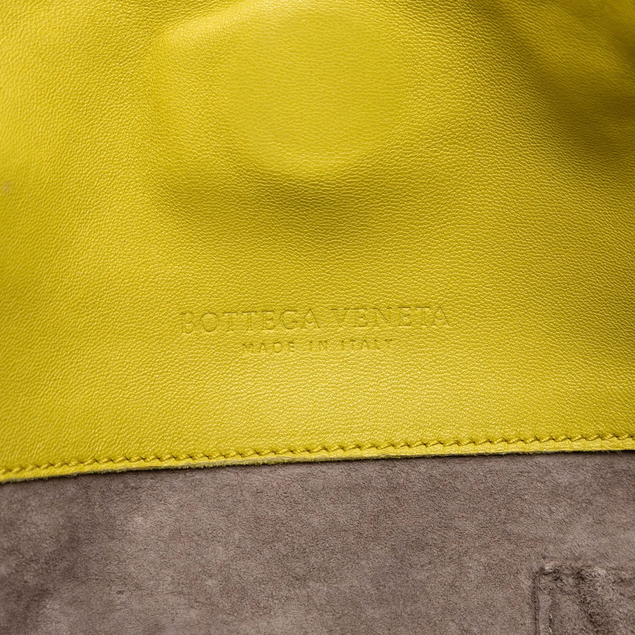 Bottega Veneta Nappa Intrecciato Parachute Tote Geel