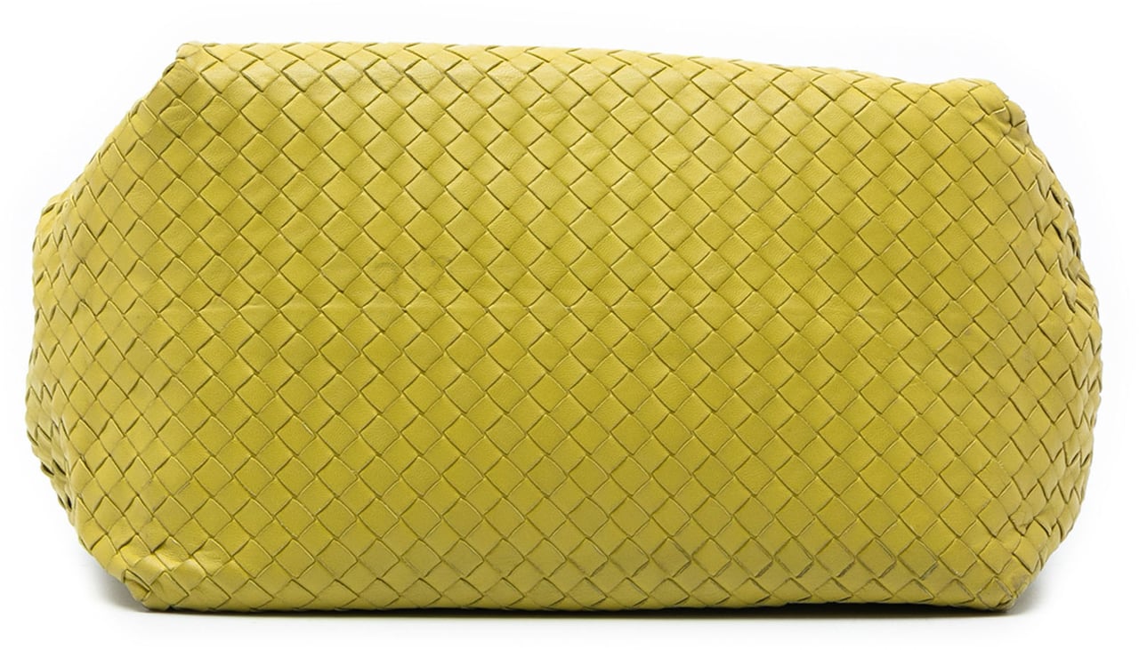 Bottega Veneta Nappa Intrecciato Parachute Tote Geel