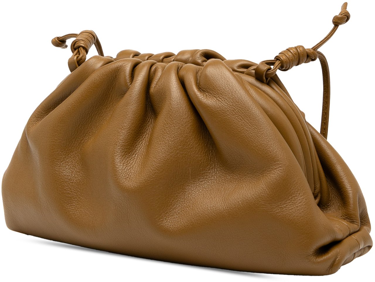 Bottega Veneta Lambskin The Mini Pouch Crossbody Bruin