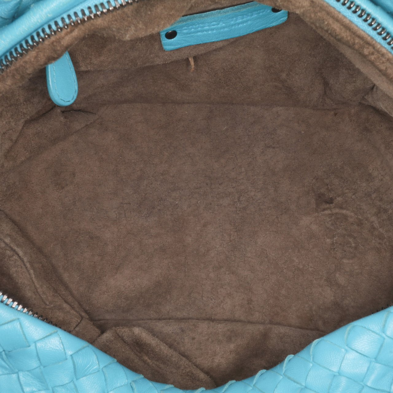 Bottega Veneta Nappa Intrecciato Cube Crossbody Blauw