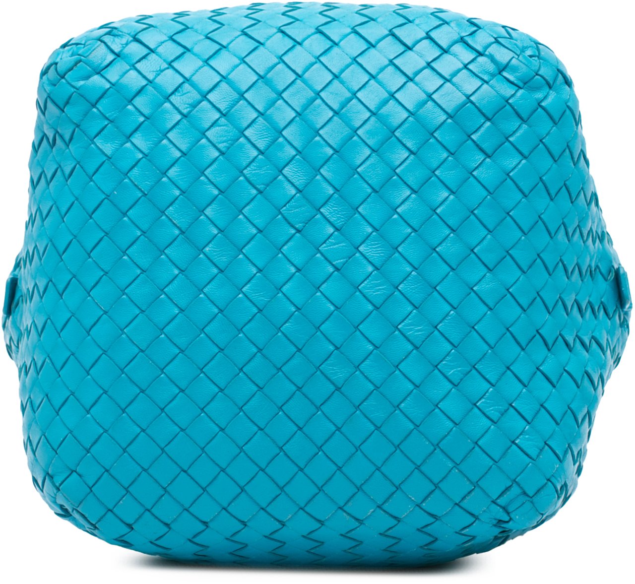 Bottega Veneta Nappa Intrecciato Cube Crossbody Blauw