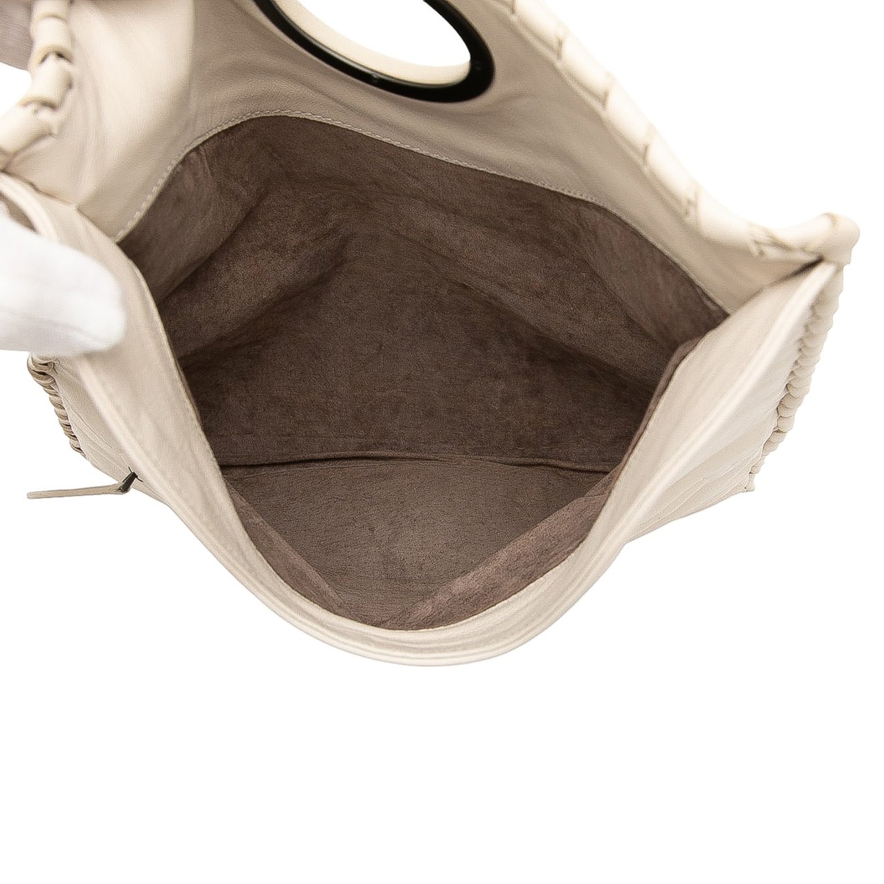 Bottega Veneta Nappa Intrecciato Turn Lock Clutch Bruin