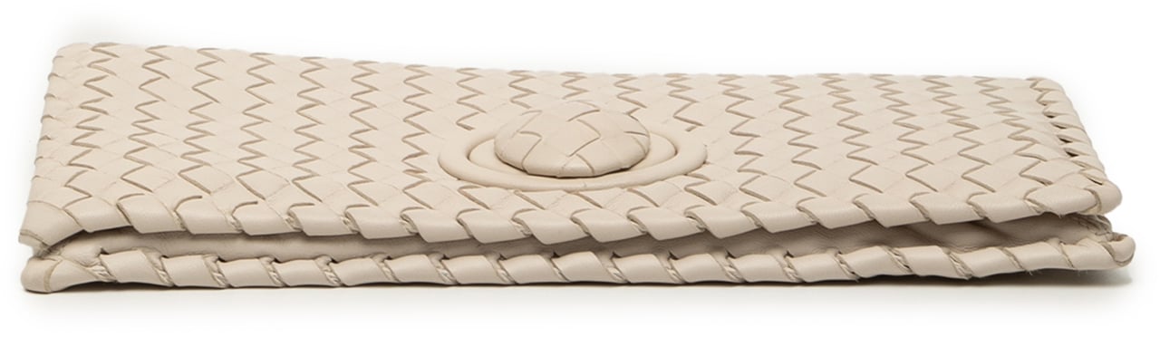Bottega Veneta Nappa Intrecciato Turn Lock Clutch Bruin