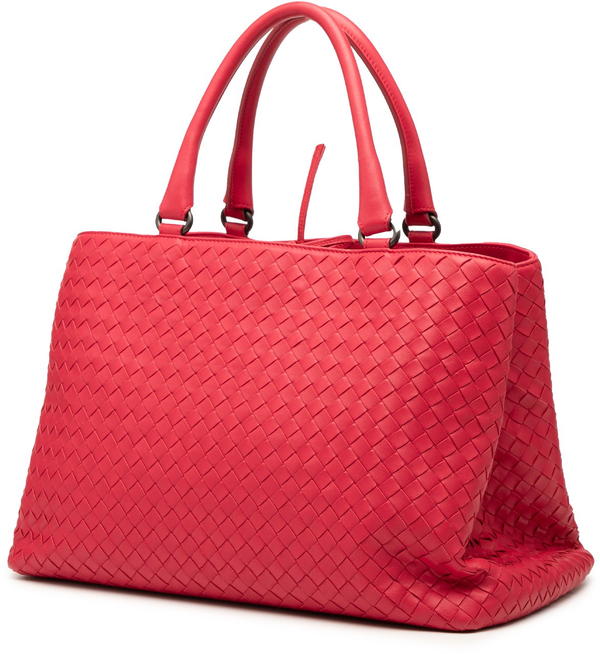 Bottega Veneta Nappa Intrecciato Milano Tote Rood