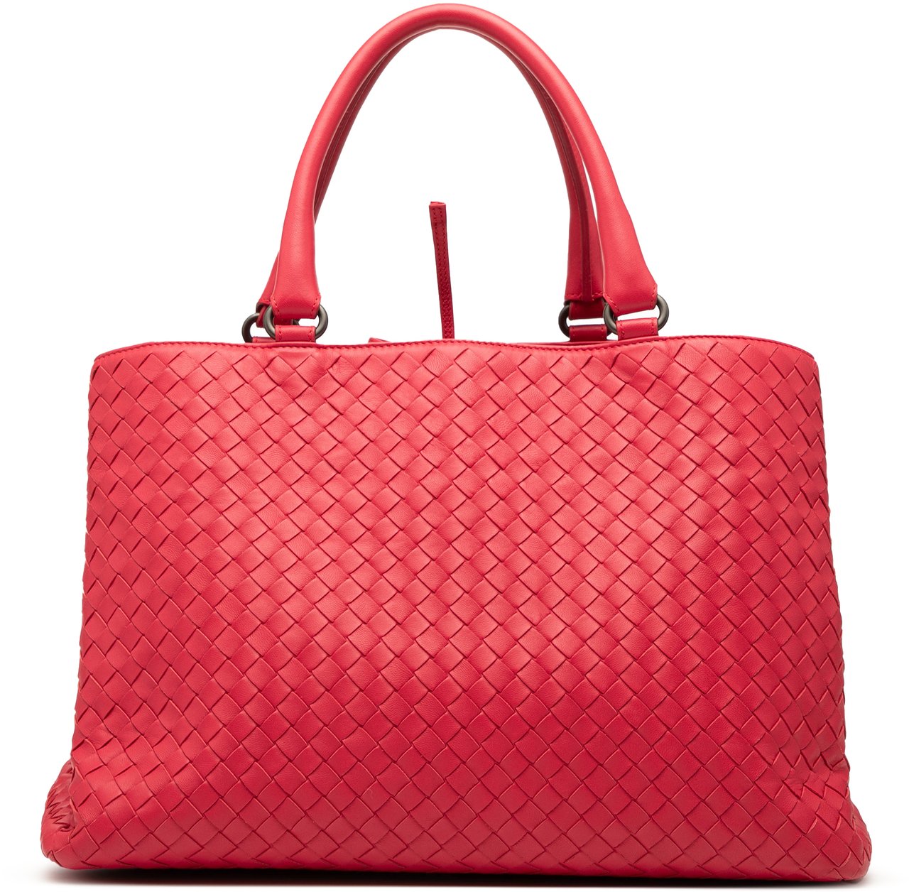 Bottega Veneta Nappa Intrecciato Milano Tote Rood