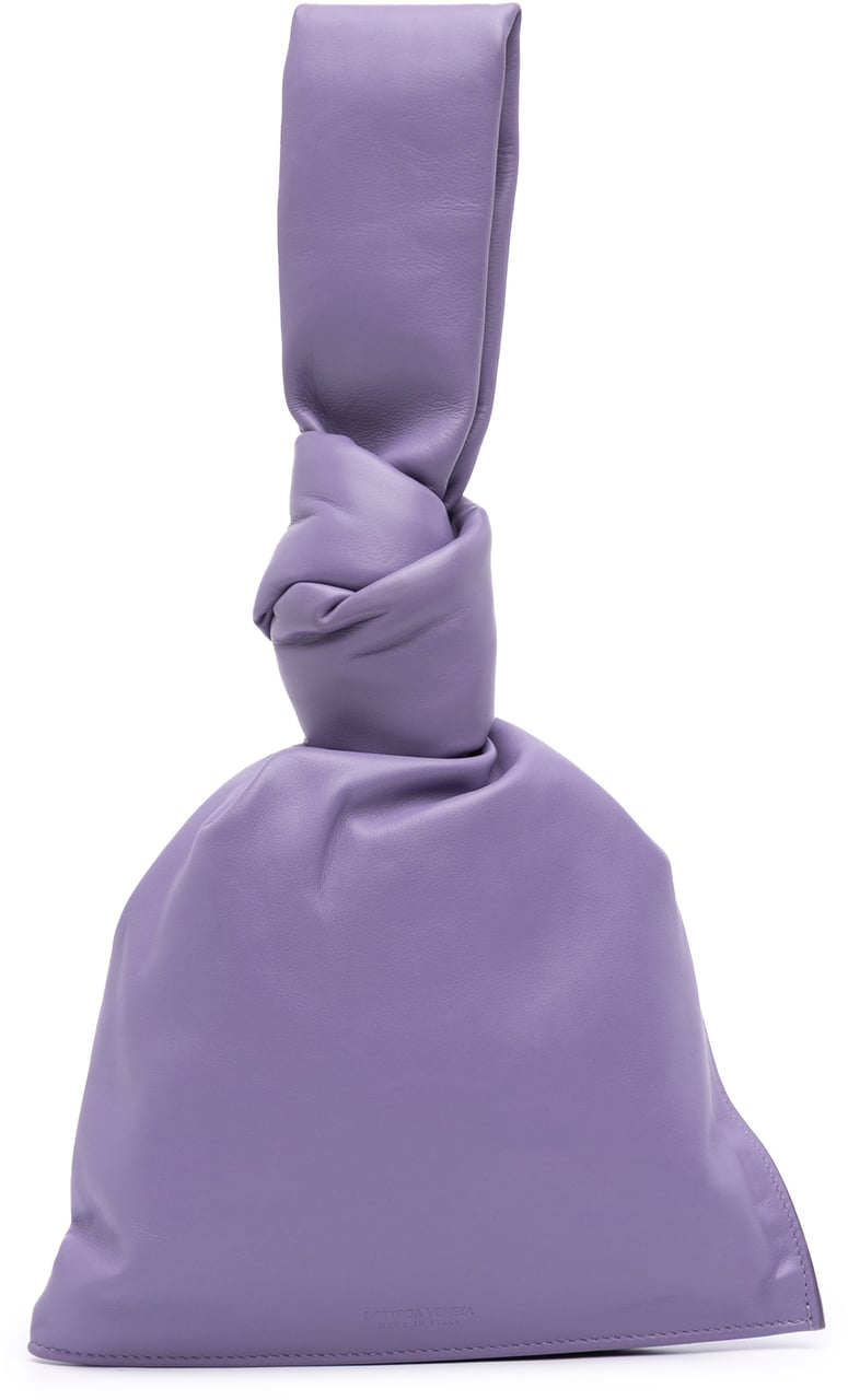 Bottega Veneta Mini Calfskin BV Twist Bag Paars