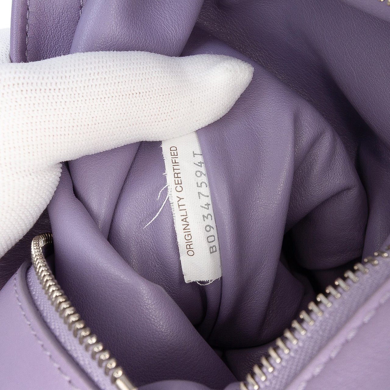 Bottega Veneta Mini Calfskin BV Twist Bag Paars