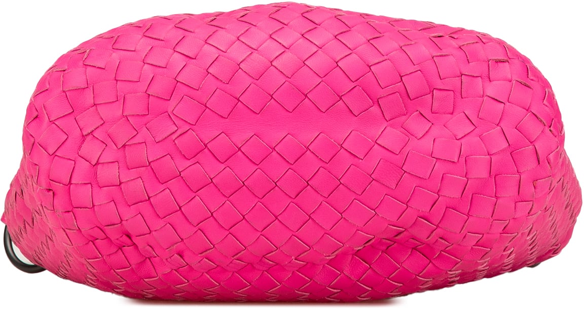 Bottega Veneta Nappa Intrecciato Bucket Bag Roze