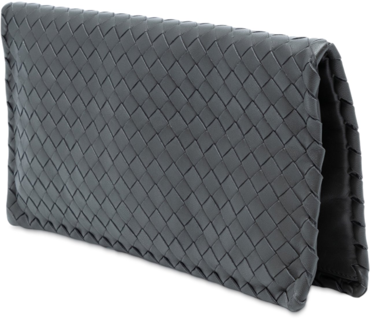 Bottega Veneta Nappa Intrecciato Turn Lock Clutch Zwart