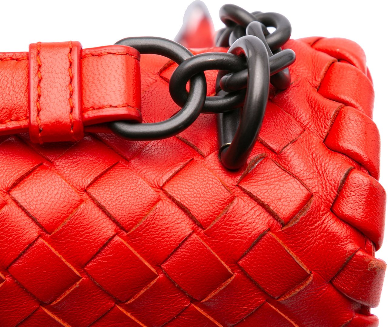 Bottega Veneta Large Nappa Intrecciato Olimpia Shoulder Bag Rood