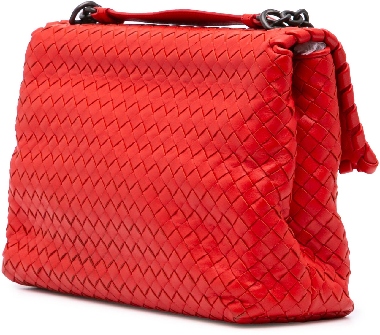 Bottega Veneta Large Nappa Intrecciato Olimpia Shoulder Bag Rood