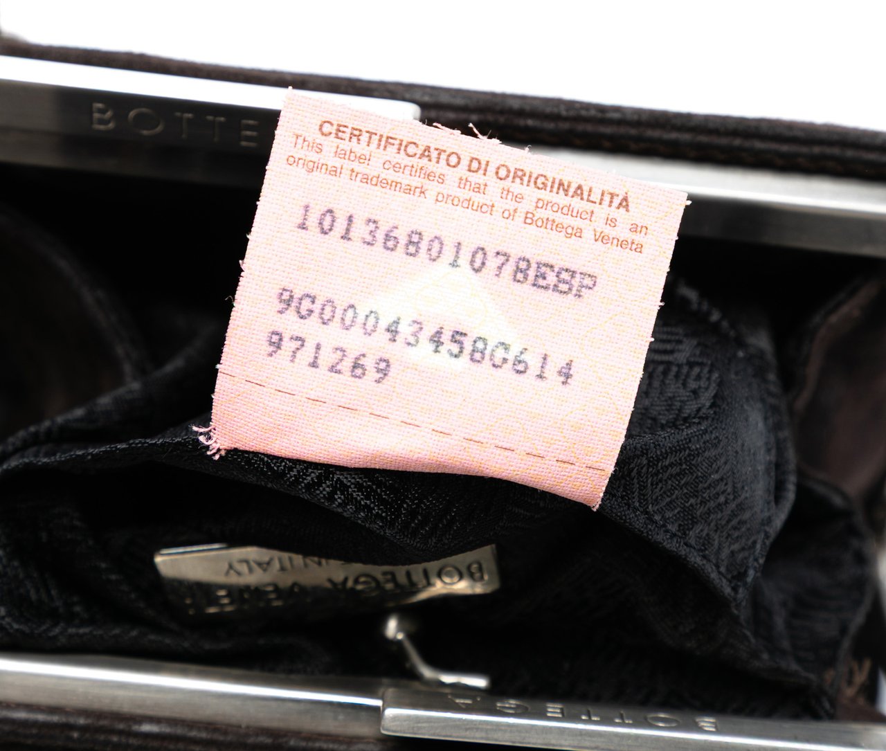 Bottega Veneta Suede Frame Clutch on Chain Bruin