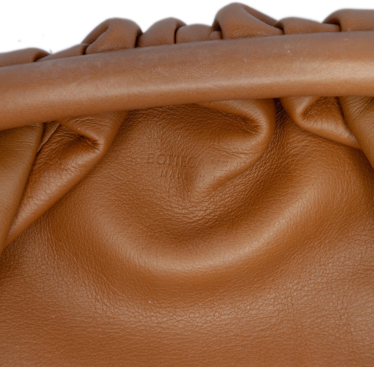 Bottega Veneta Lambskin The Mini Pouch Crossbody Bruin