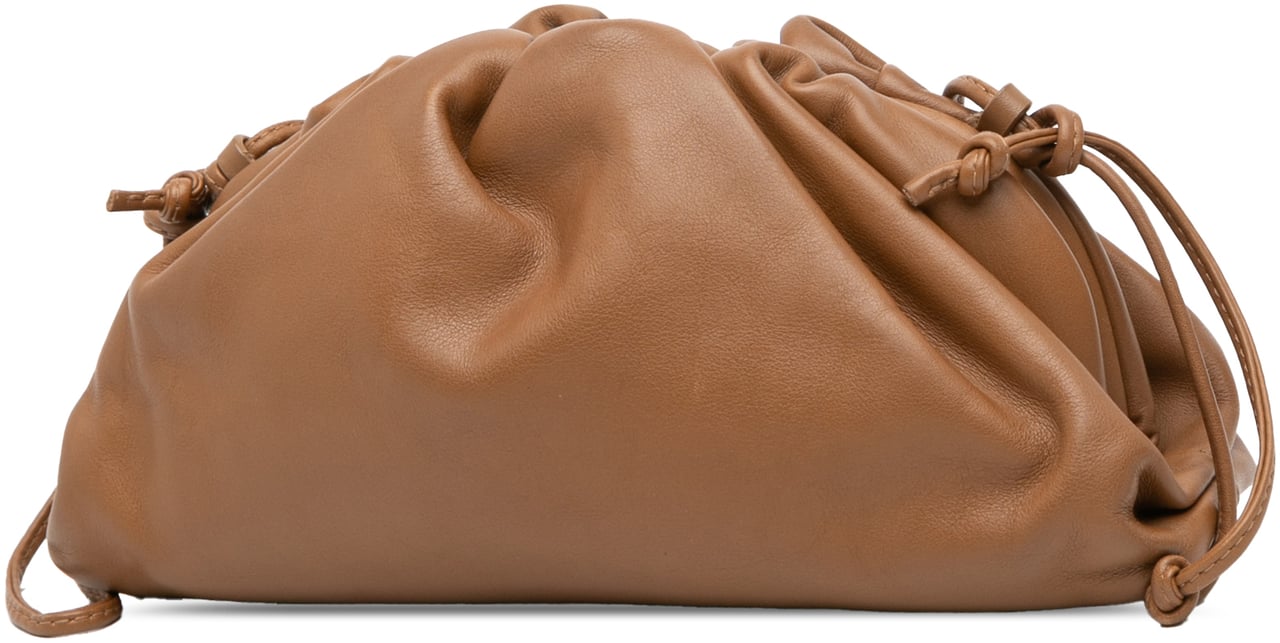 Bottega Veneta Lambskin The Mini Pouch Crossbody Bruin