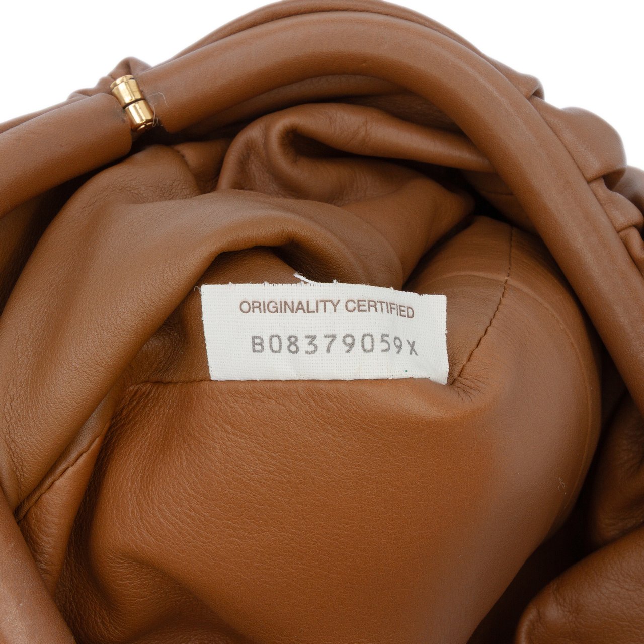 Bottega Veneta Lambskin The Mini Pouch Crossbody Bruin