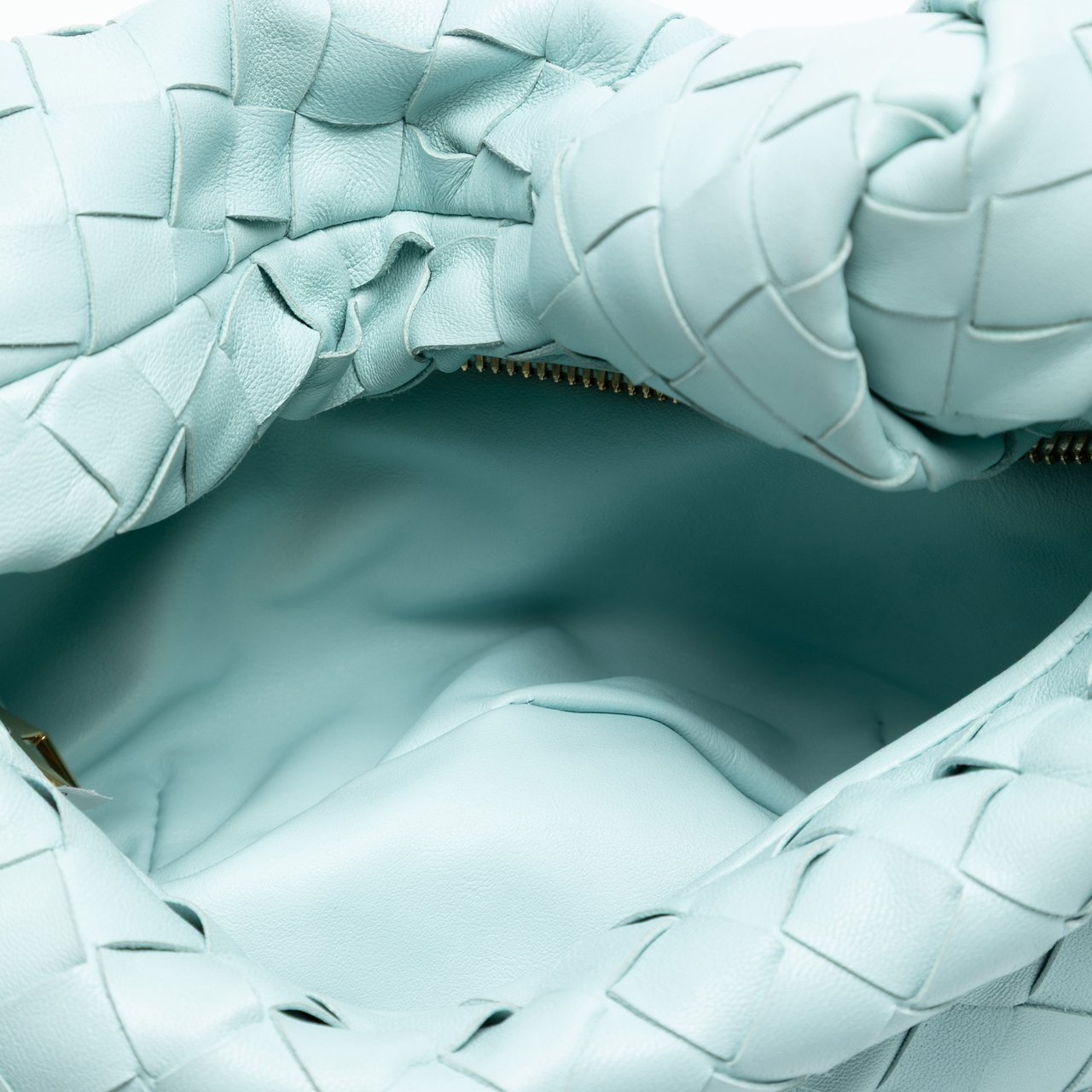 Bottega Veneta Candy Nappa Intrecciato Jodie Blauw