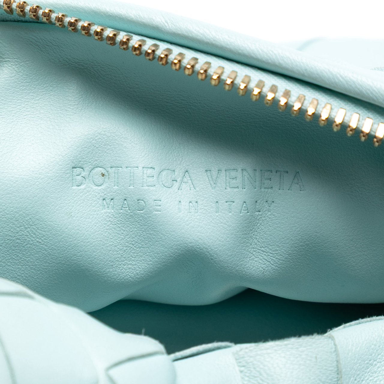 Bottega Veneta Candy Nappa Intrecciato Jodie Blauw