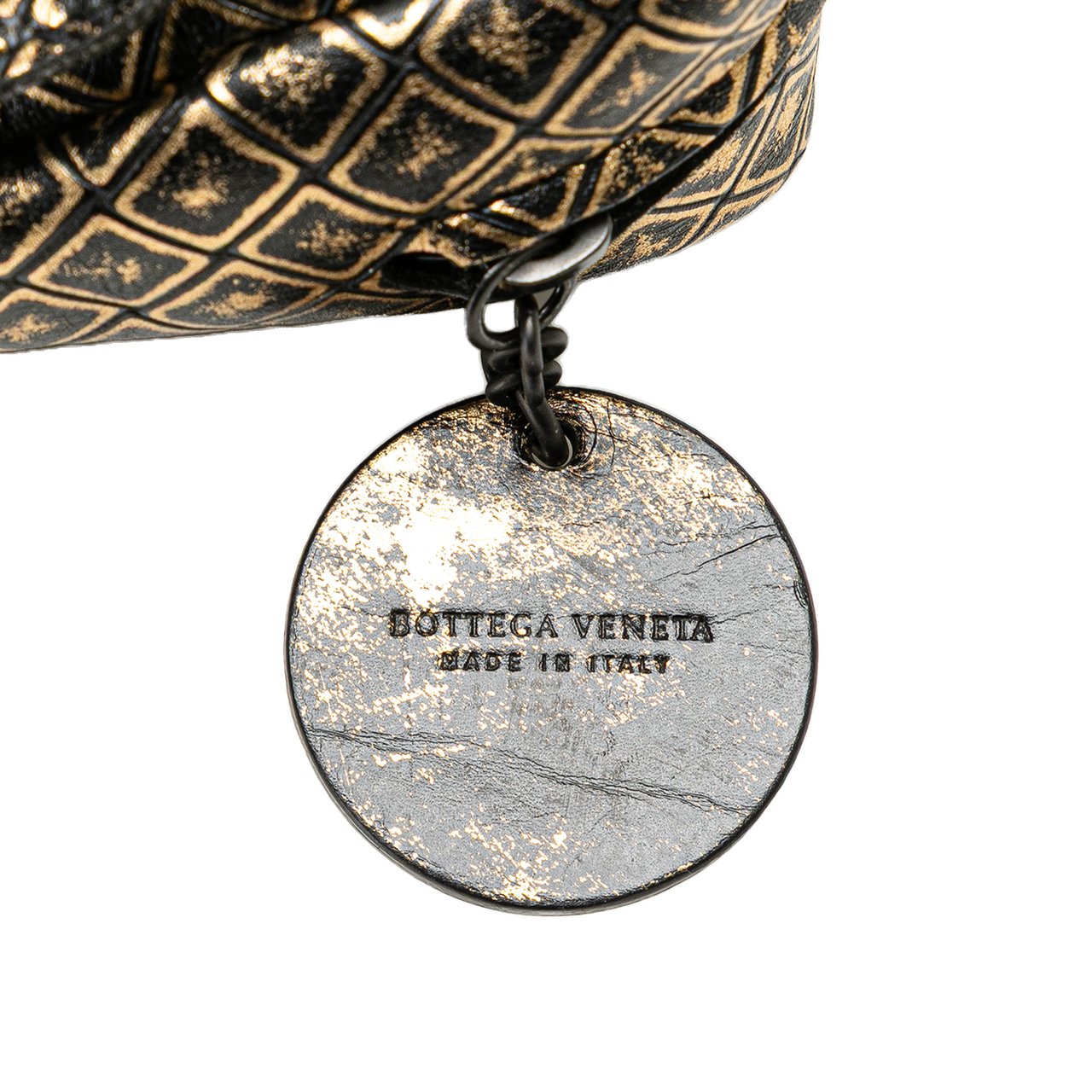 Bottega Veneta Intrecciomirage Butterfly Charm Chain Flap Goud