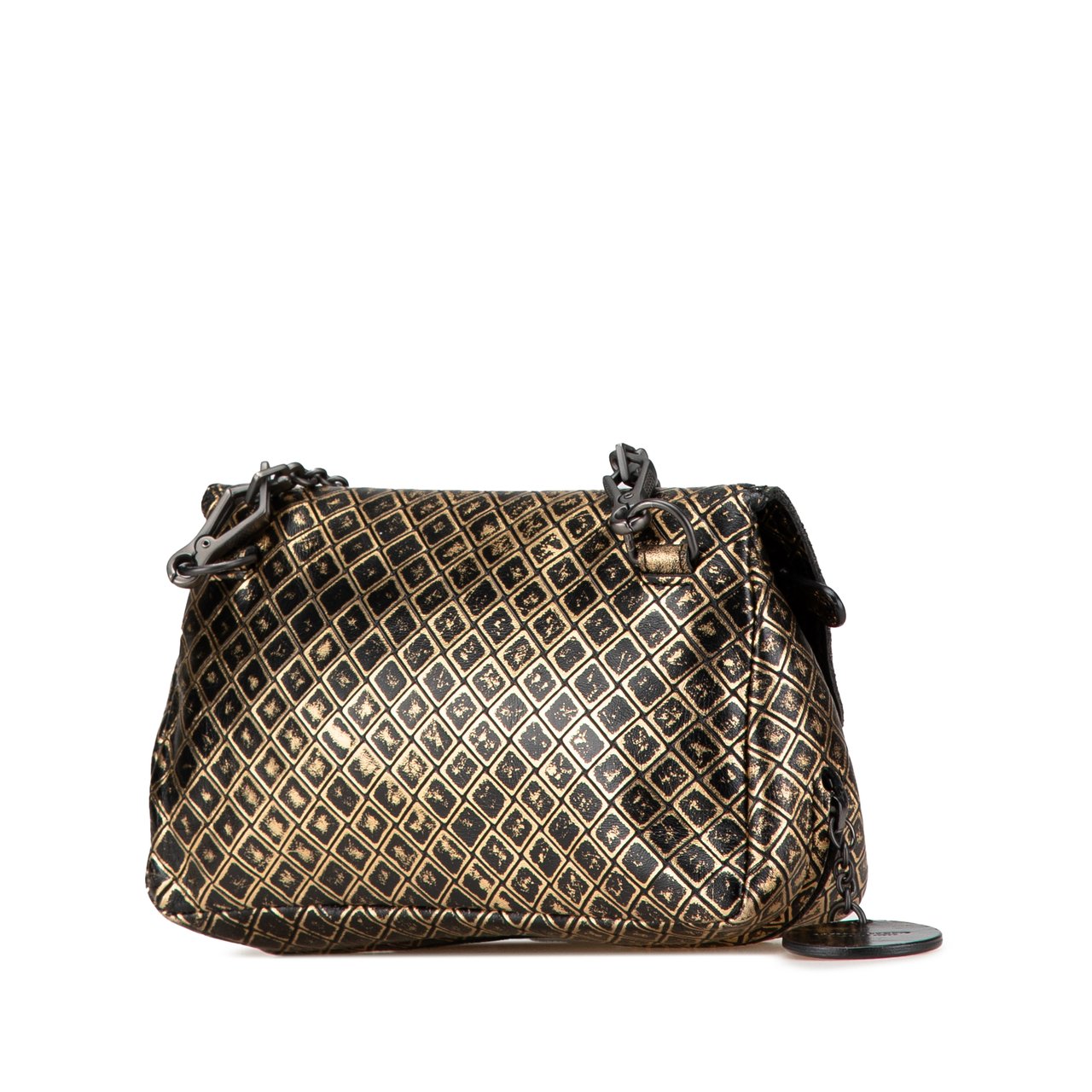 Bottega Veneta Intrecciomirage Butterfly Charm Chain Flap Goud