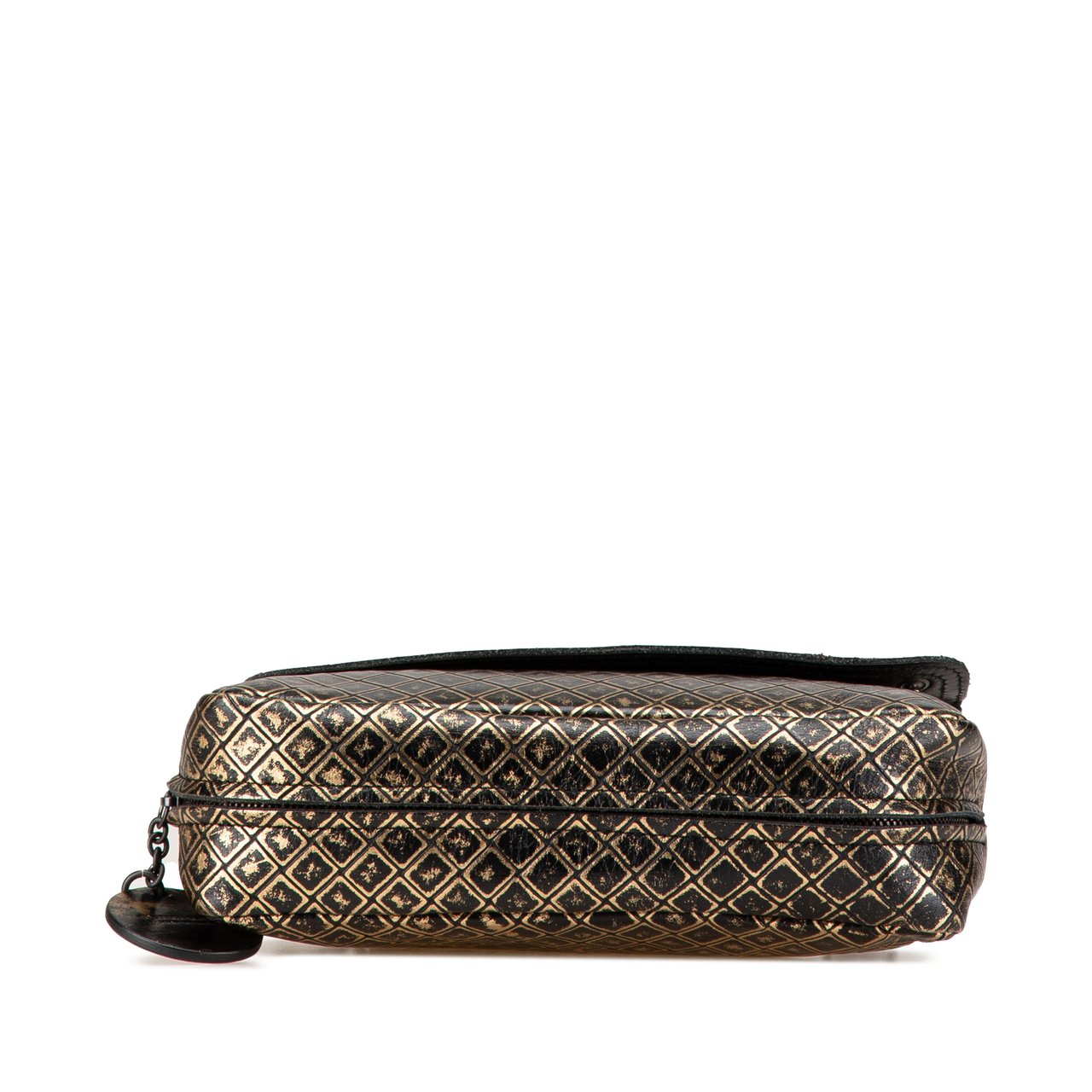 Bottega Veneta Intrecciomirage Butterfly Charm Chain Flap Goud