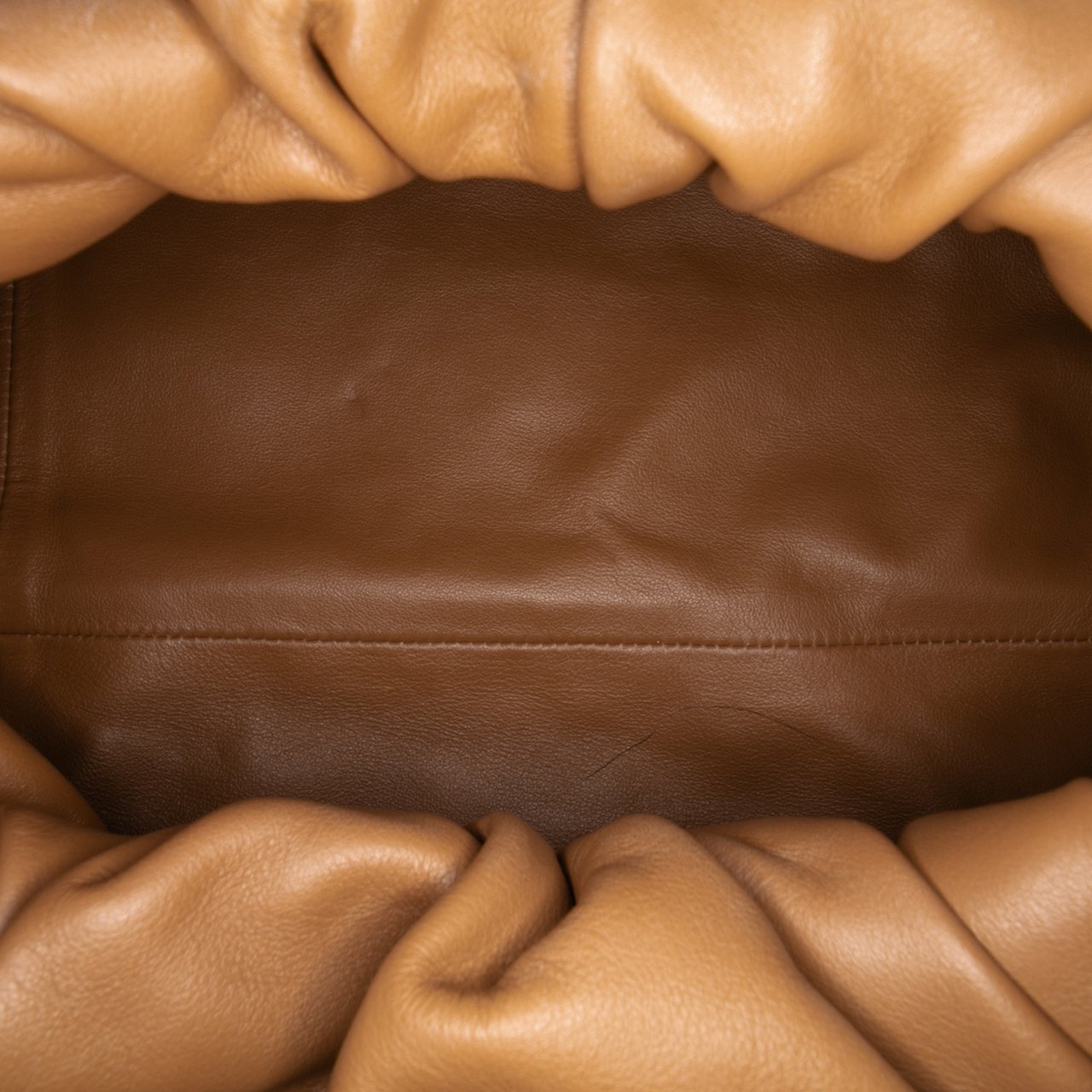 Bottega Veneta Lambskin The Shoulder Pouch Bruin