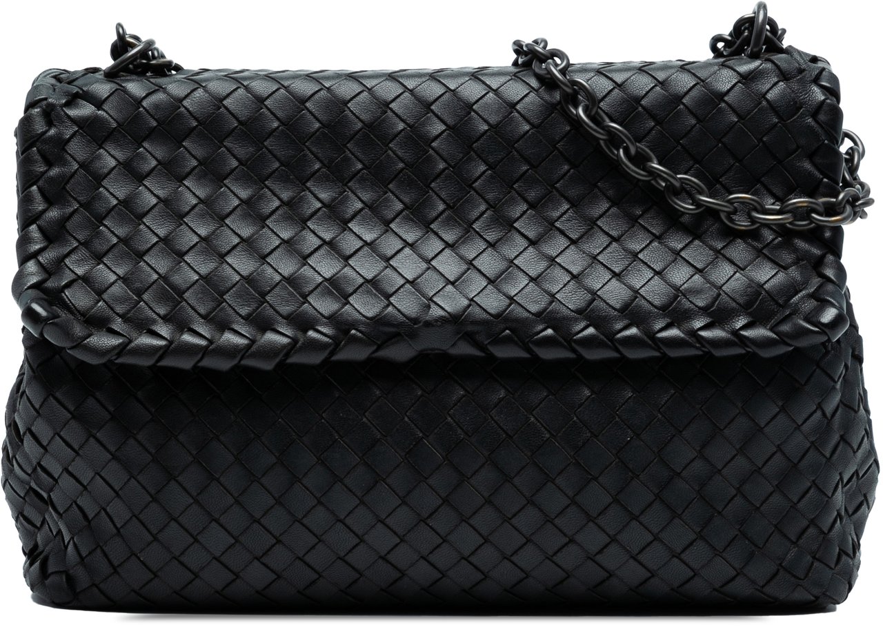 Bottega Veneta Medium Nappa Intrecciato Olimpia Shoulder Bag Zwart
