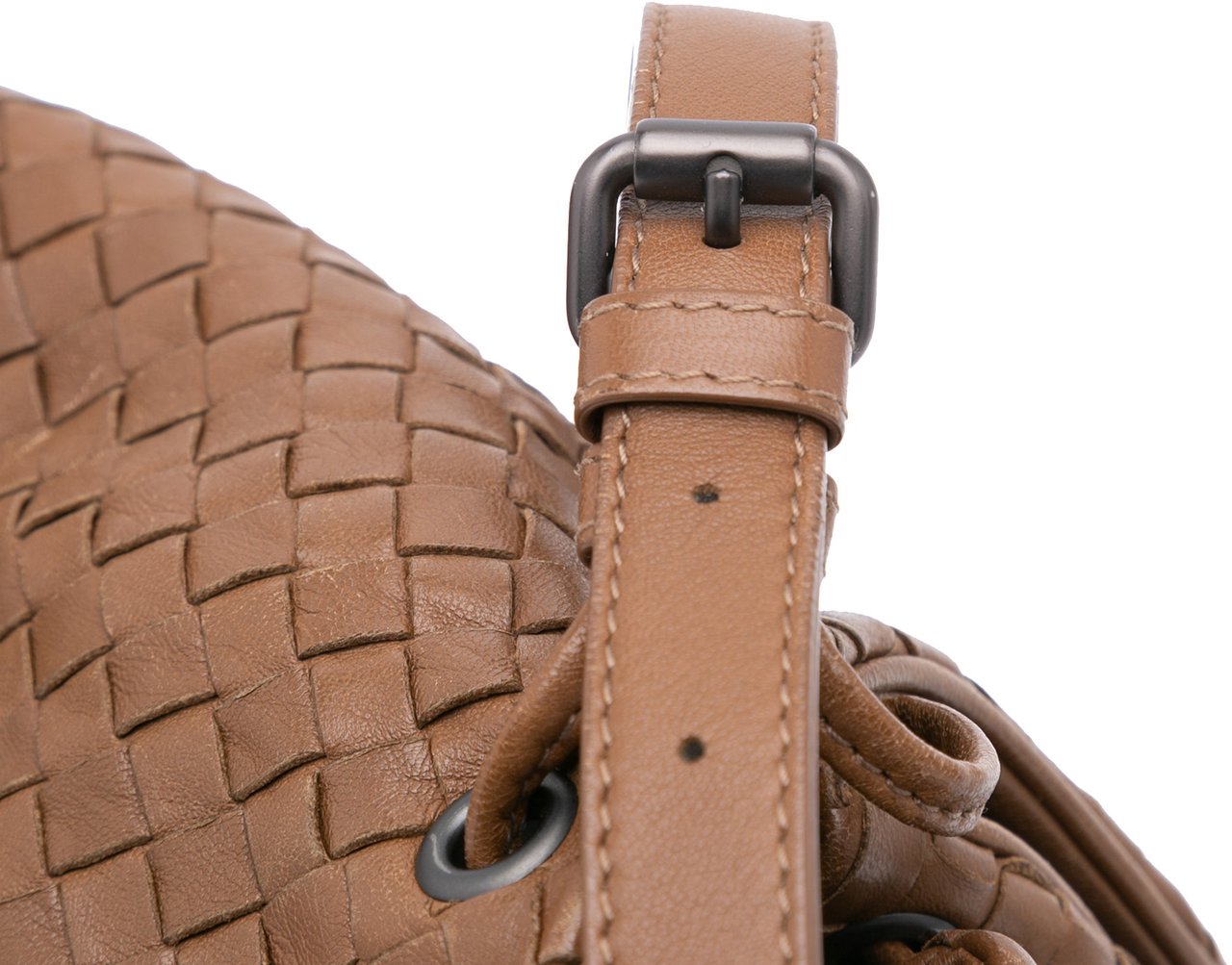 Bottega Veneta Nappa Intrecciato Flap Crossbody Bruin