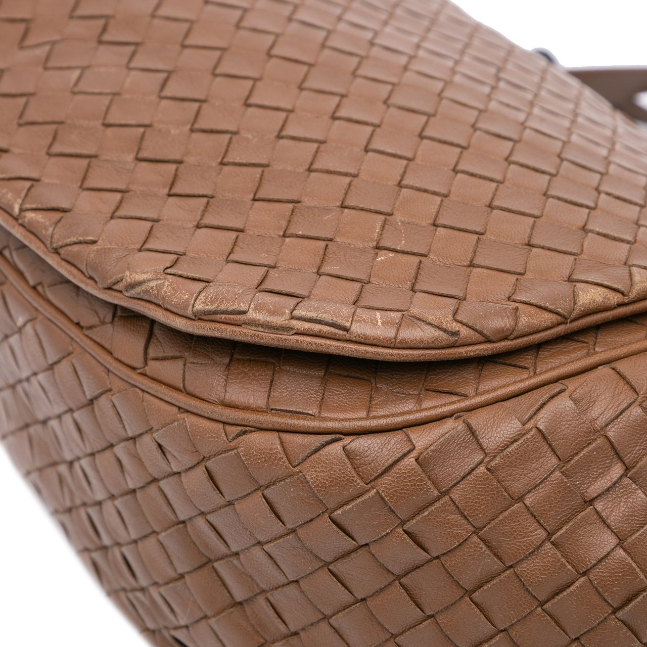 Bottega Veneta Nappa Intrecciato Flap Crossbody Bruin