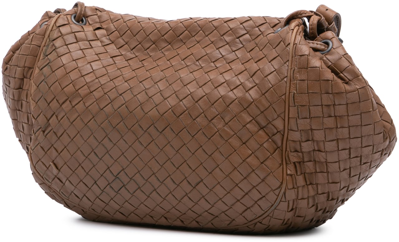 Bottega Veneta Nappa Intrecciato Flap Crossbody Bruin