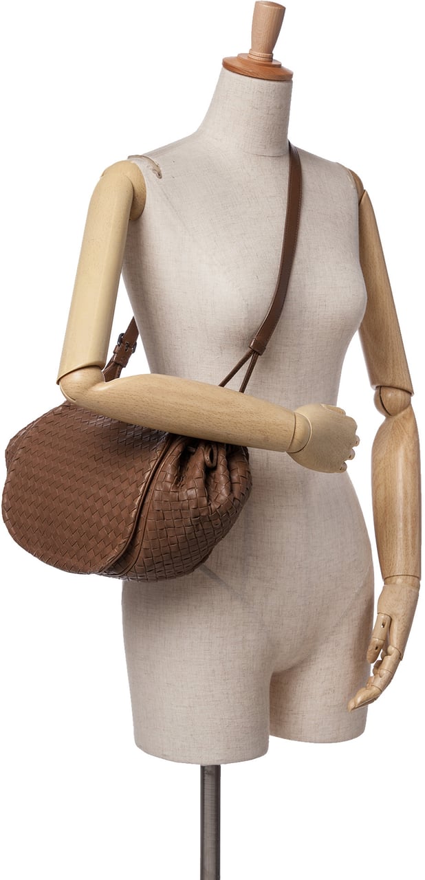 Bottega Veneta Nappa Intrecciato Flap Crossbody Bruin