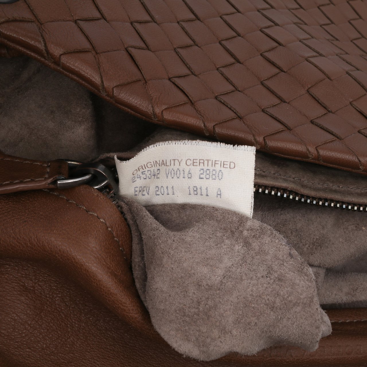 Bottega Veneta Nappa Intrecciato Flap Crossbody Bruin