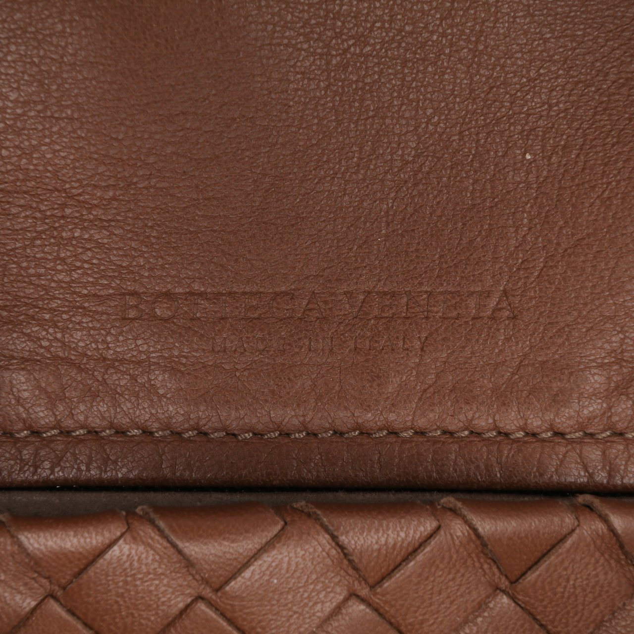 Bottega Veneta Nappa Intrecciato Flap Crossbody Bruin