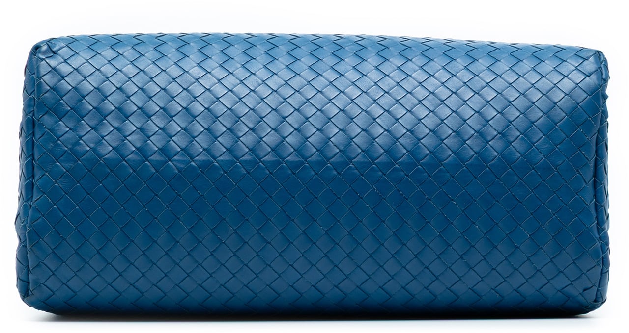 Bottega Veneta Medium Nappa Intrecciato Roma Tote Blauw