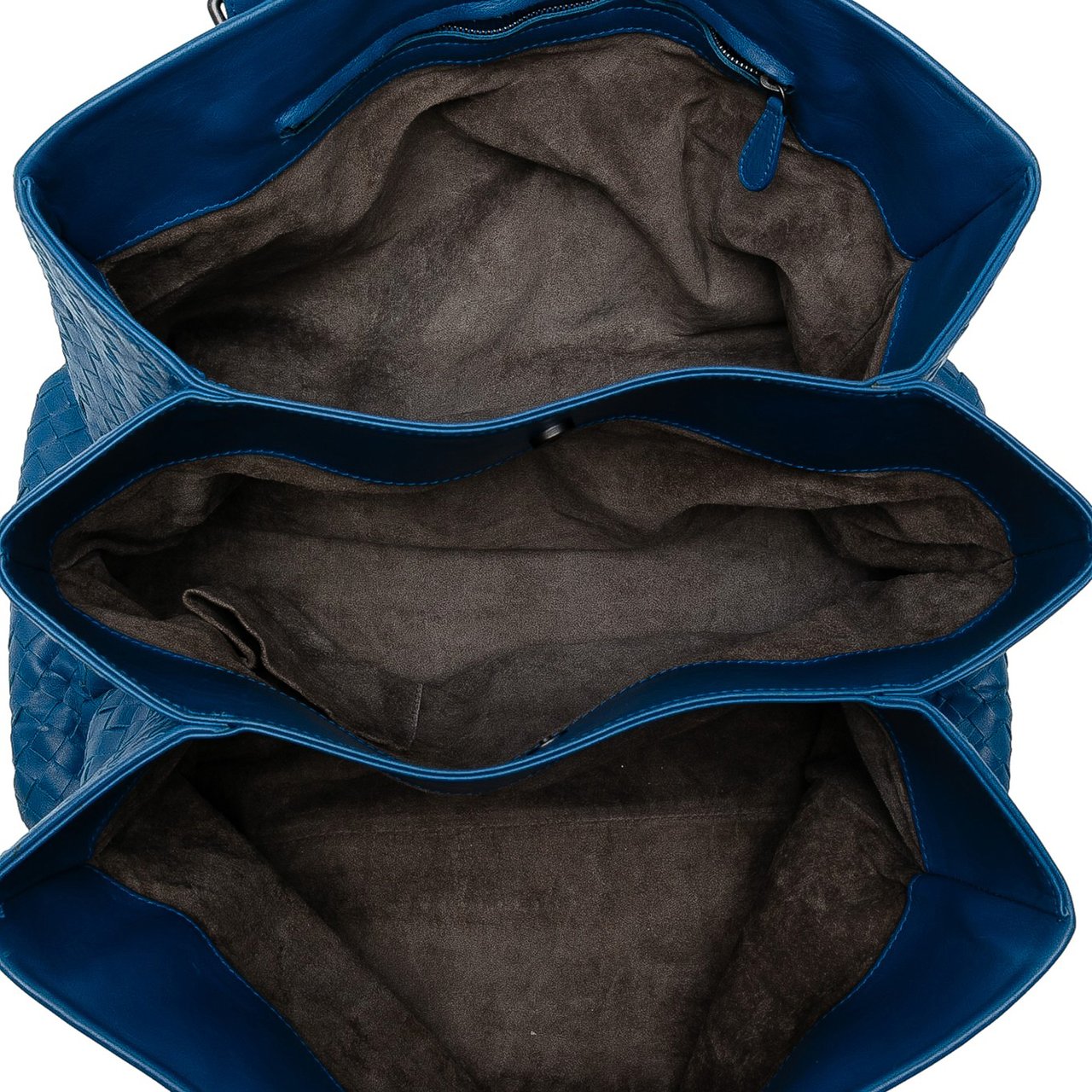 Bottega Veneta Medium Nappa Intrecciato Roma Tote Blauw